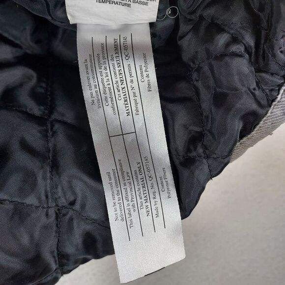 Wrangler Authentics Men’s Quilted Hooded Flannel Shirt Jacket Gray Plaid, Medium - Picture 11 of 14